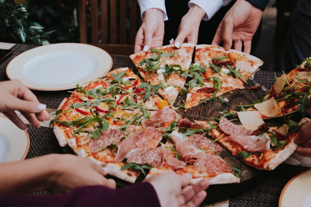 Pizza Share and pairing with Amber Ale