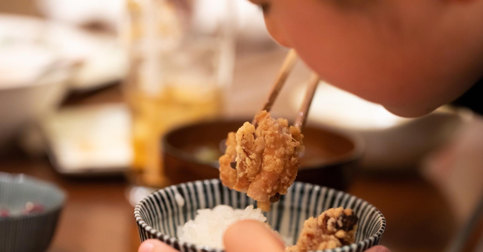 grabbing a quick bite of Korean food