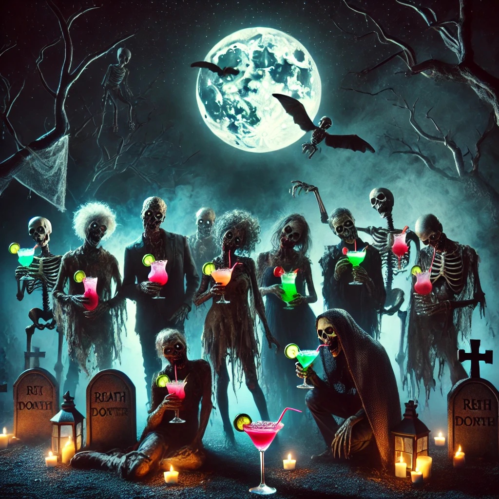 Zombie Cocktail Party with Horror Movies pairings