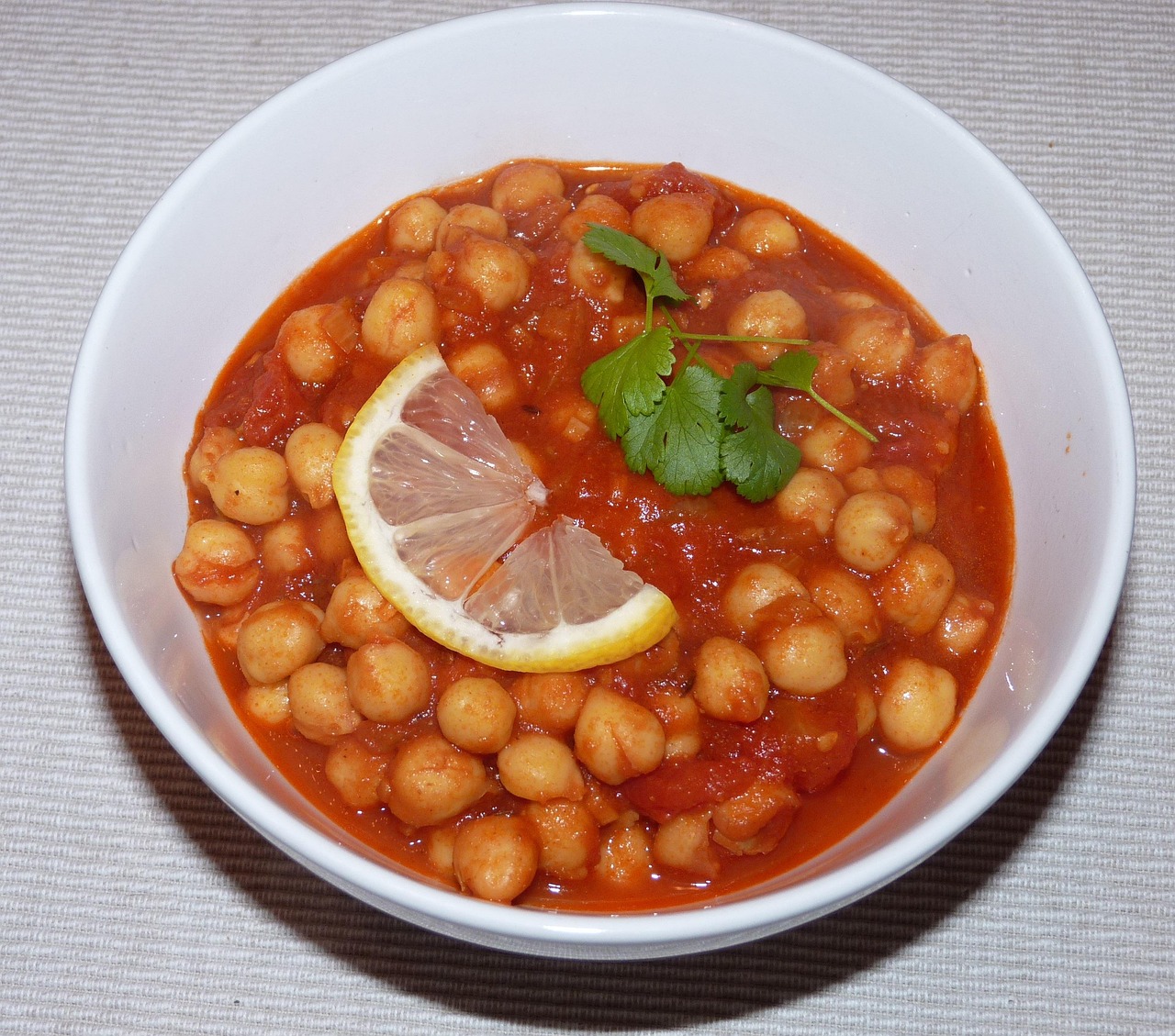 a simple bowl of chana masala